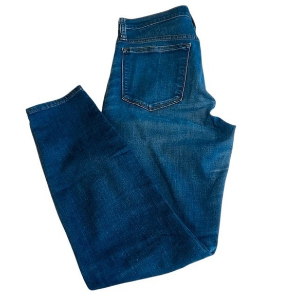 J.Crew High Rise Toothpick Skinny Jeans Button Fly Dark Wash‎ Denim Womens Sz 29 - Picture 1 of 10